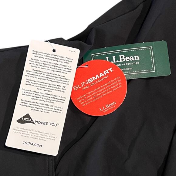 L.L. Bean Shaping Swim Skirt UPF 50+ High Rise Flattering Black Size 18 - Picture 6 of 10